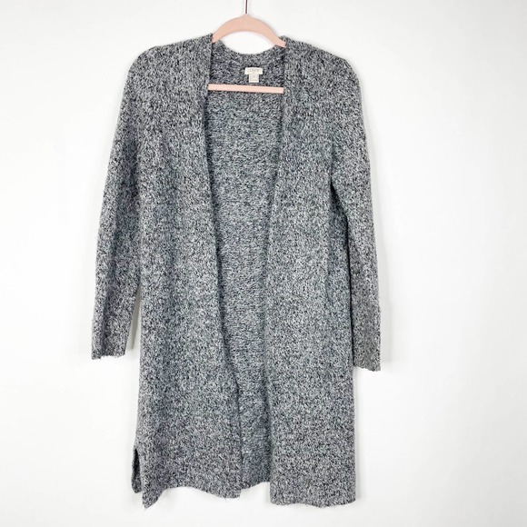 J. Crew Sweaters - J.Crew Car Coat Sweater Shacket Open Cardigan Relaxed Marled Gray XXS #1869